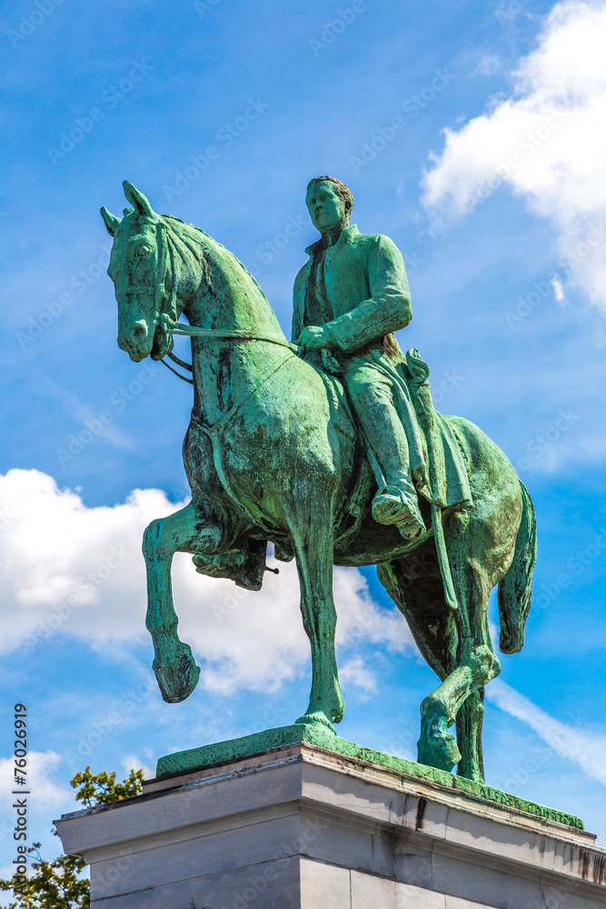 Monument of a king Albert  in Brussels.