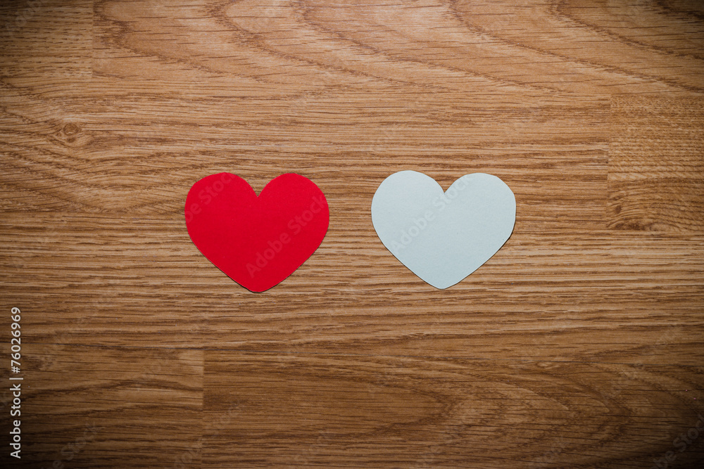 red and white heart on a wooden background red and white heart on a wooden background