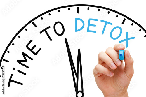 Time to Detox Clock Concept
