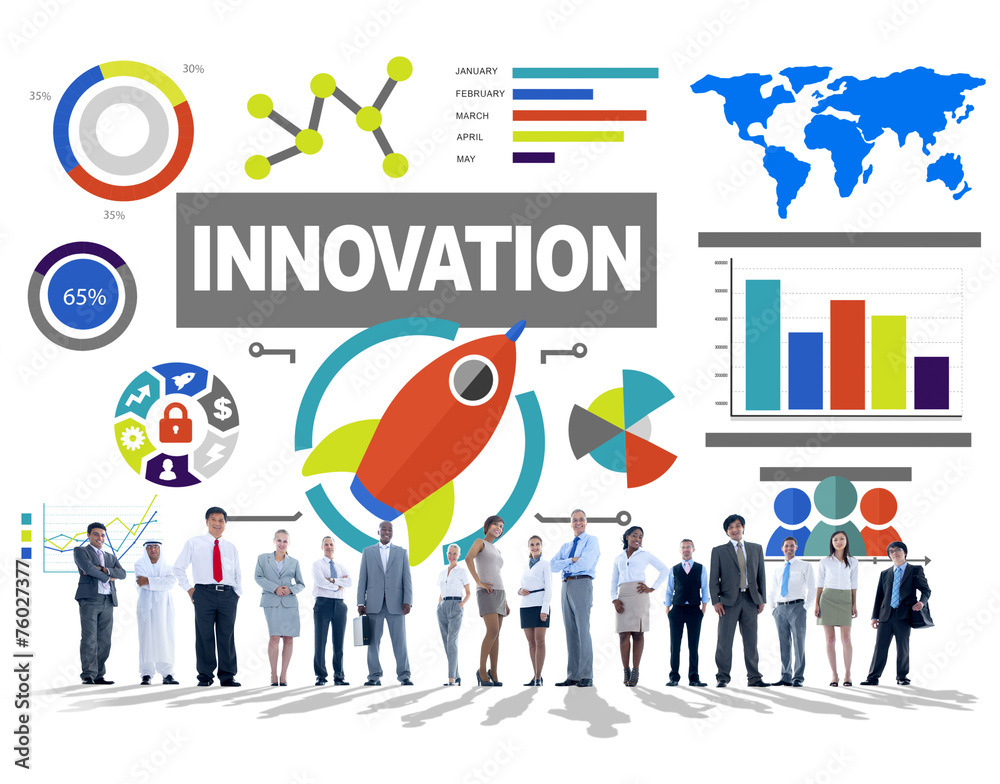 Obraz premium Crowd Business People Creativity Growth Success Concept