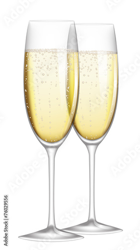 glasses of champagne