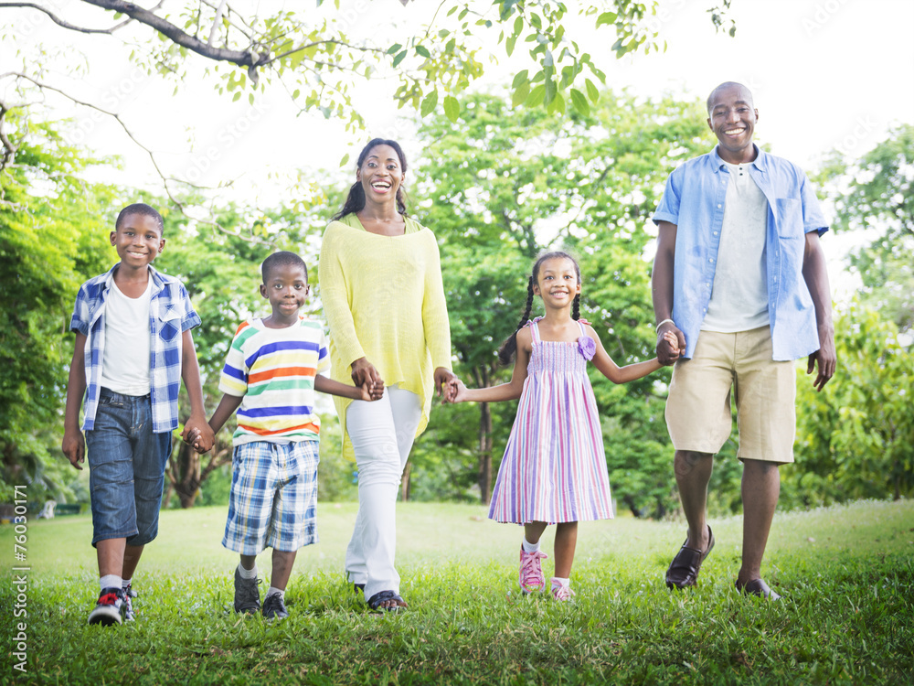 African Family Happiness Holiday Vacation Activity Concept African Family Happiness Holiday Vacation Activity Concept