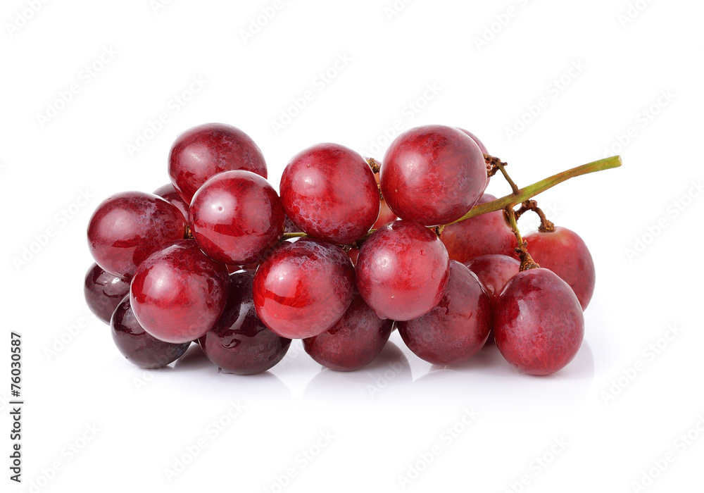 Fototapeta premium red grape isolated on white background