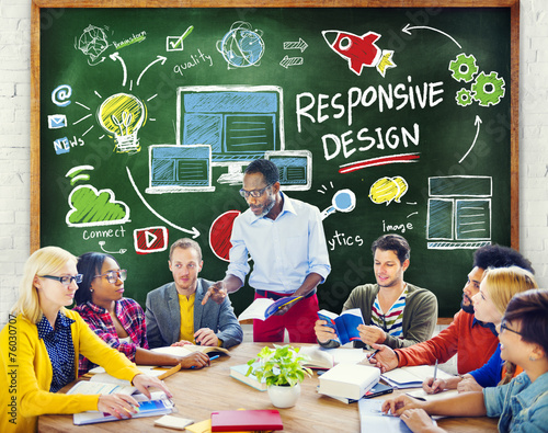 Responsive Design Internet Web Online Study Learning Concept