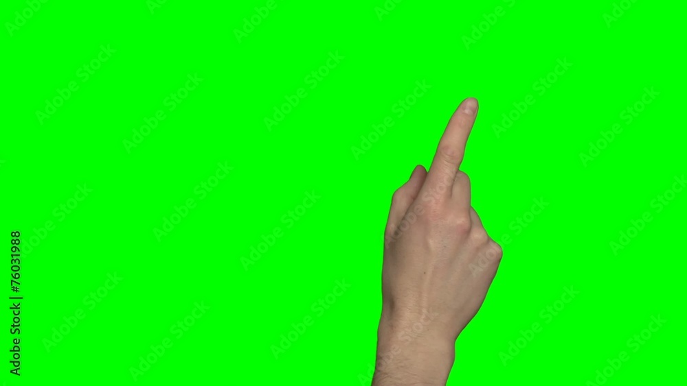 Rechte Hand - Greenscreen - Mann - Virtuelles Display