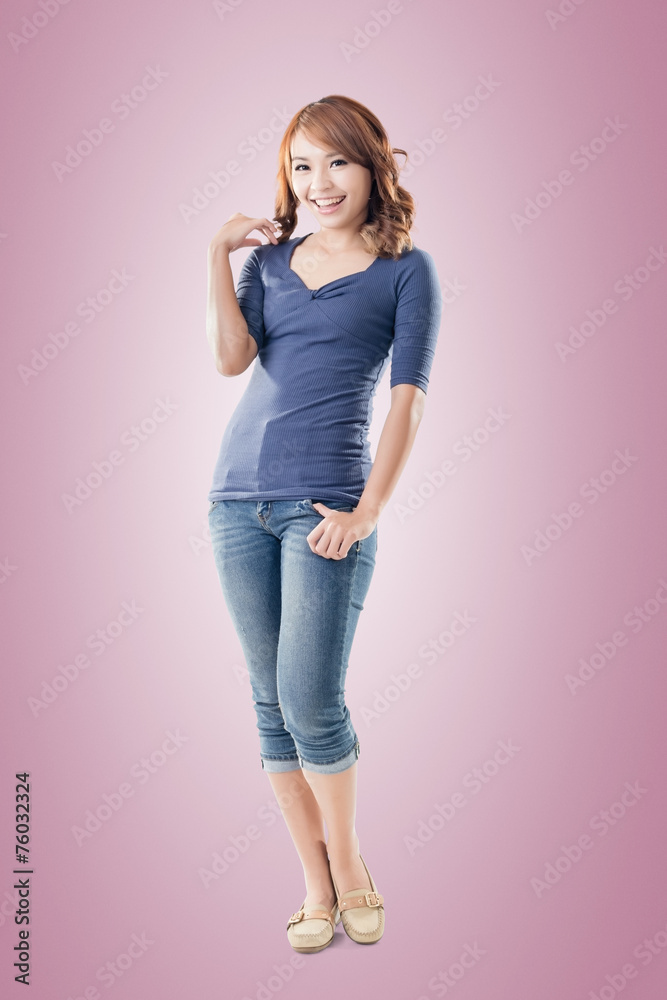 Excited Asian young girl Excited Asian young girl