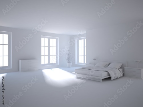 grey 3d bedroom