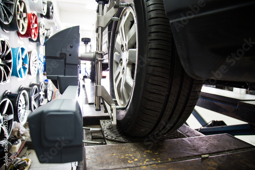 Wheel alignment of a vehicle