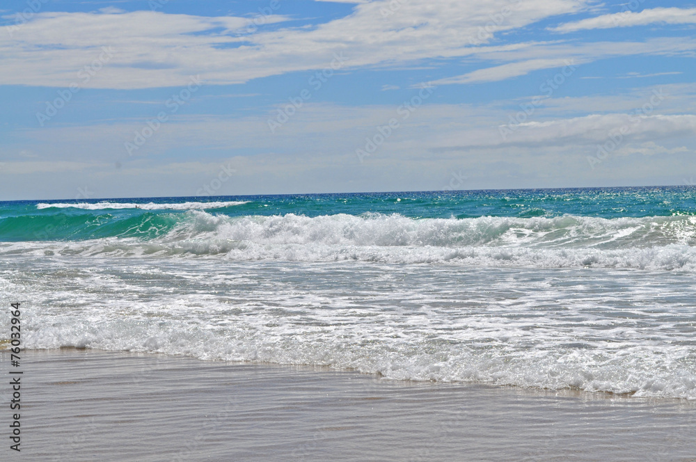 Beautiful blue ocean. Gold Coast, Queensland, Australia