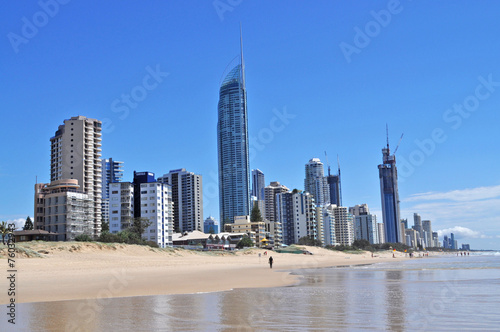 Gold Coast City in Queensland, Australia. Beach cityscape. © katerinka_au