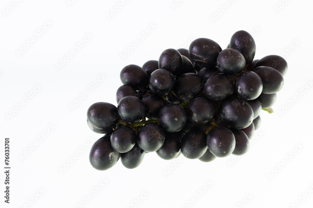 Ripe grapes isolate on white background