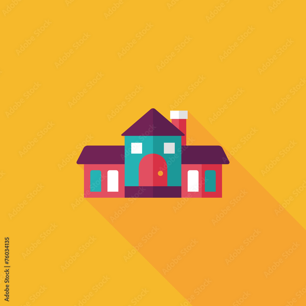 Building flat icon with long shadow,eps10 Building flat icon with long shadow,eps10