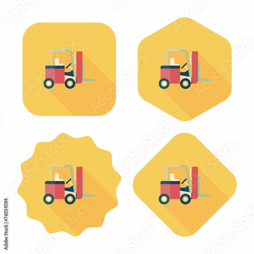 Transportation moving truck flat icon with long shadow,eps10