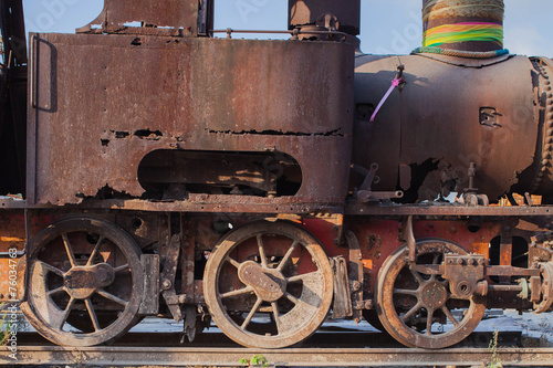 Old train, locomotive, Train wheel