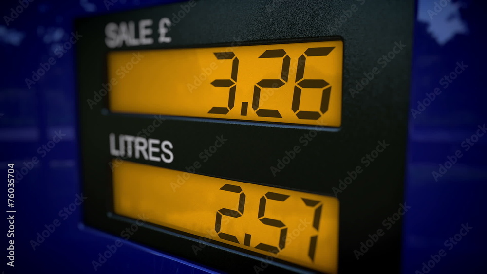 UK petrol pump display starts fueling at zero pounds UK petrol pump display starts fueling at zero pounds