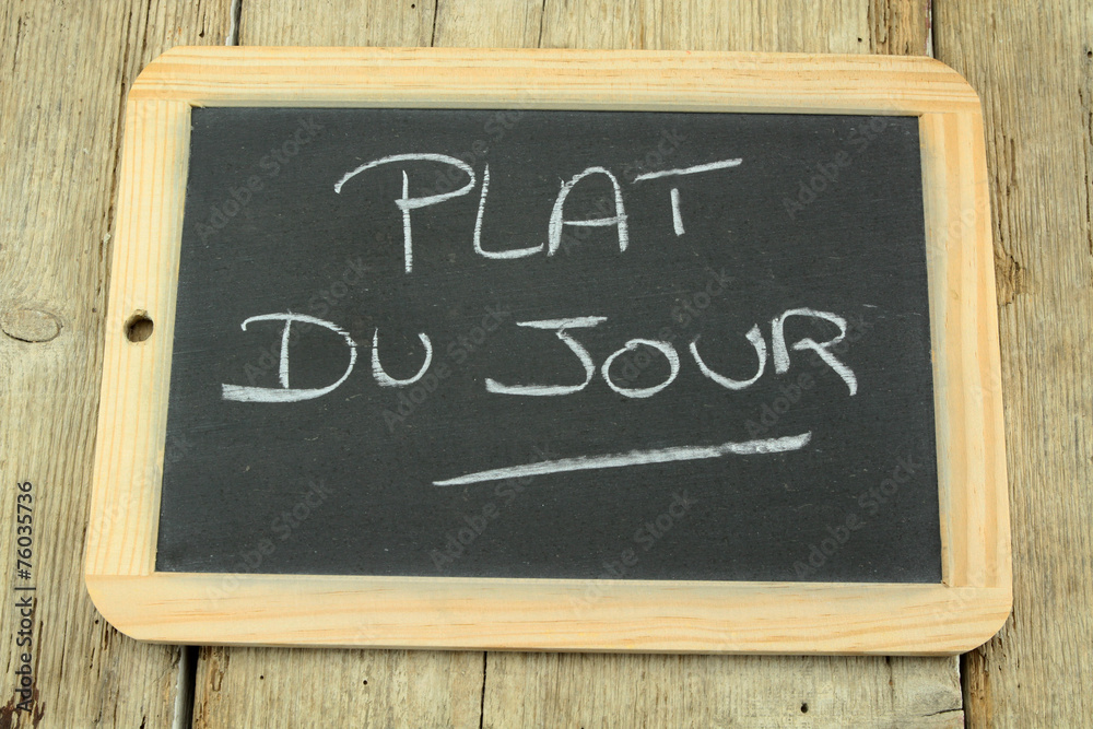 Fototapeta premium ardoise plat du jour