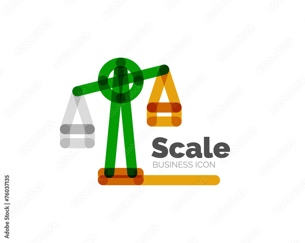 Line minimal design logo scale Line minimal design logo scale