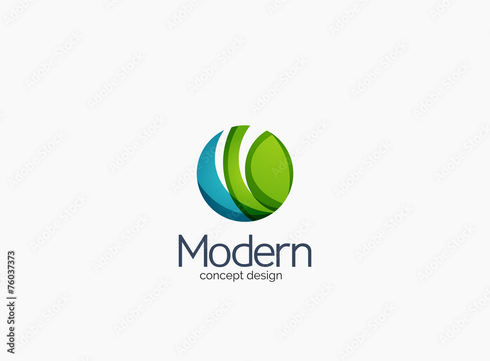 Modern cirlce company logo, clean glossy design Modern cirlce company logo, clean glossy design