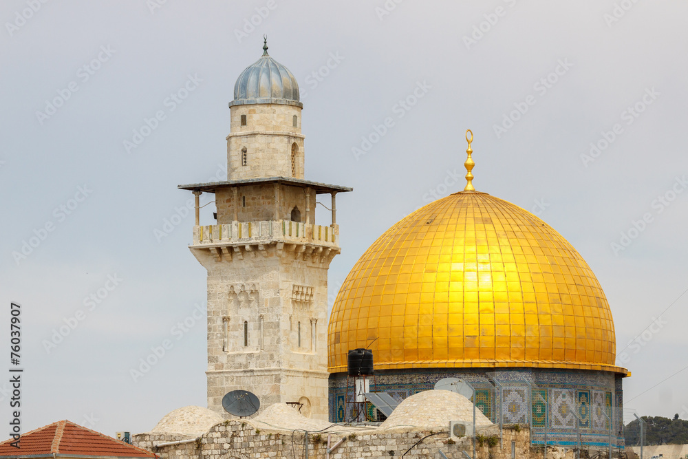 The mousque of Al-aqsa and minaret, Jerusalem