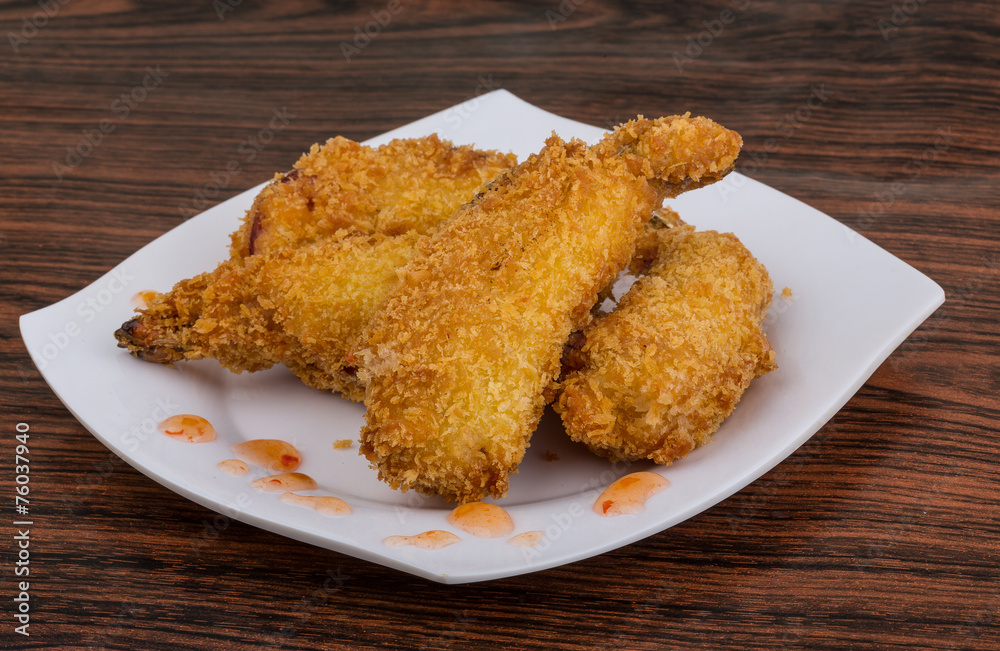 Fried prawn tempura Fried prawn tempura