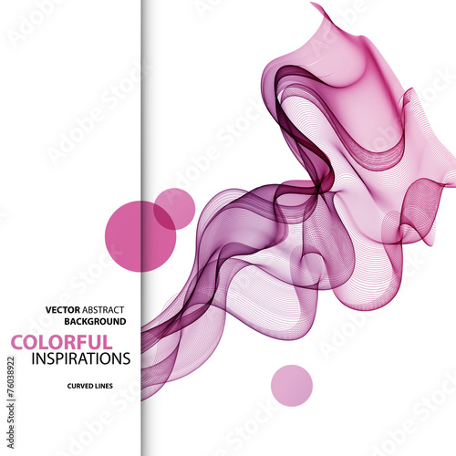 Abstract smoky waves  background. Template brochure design