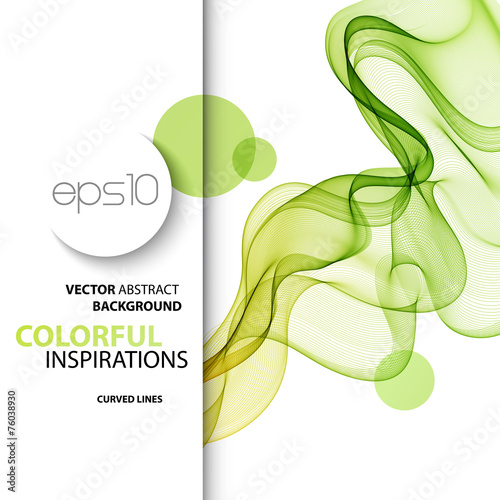Abstract smoky waves  background. Template brochure design