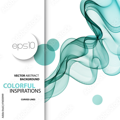 Abstract smoky waves  background. Template brochure design