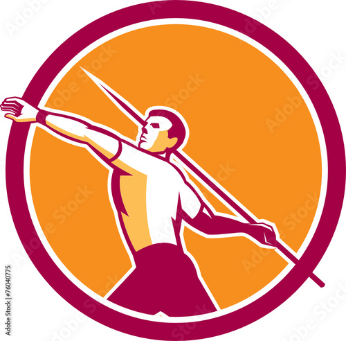 Javelin Throw Track and Field Athlete Circle