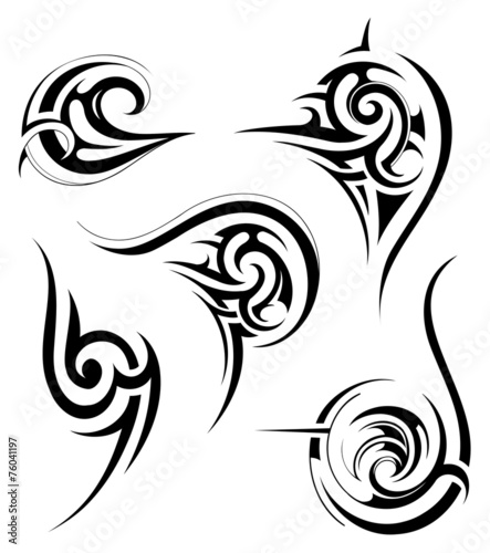 Tribal tattoo set