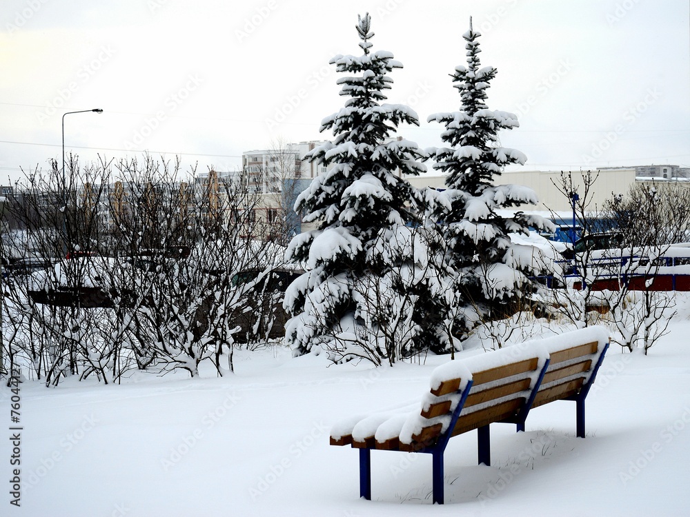 Winter in capital of Lithuania Vilnius city