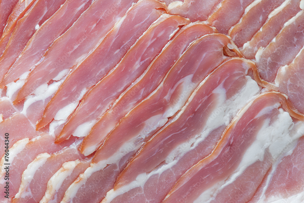 Thin slices of bacon Thin slices of bacon