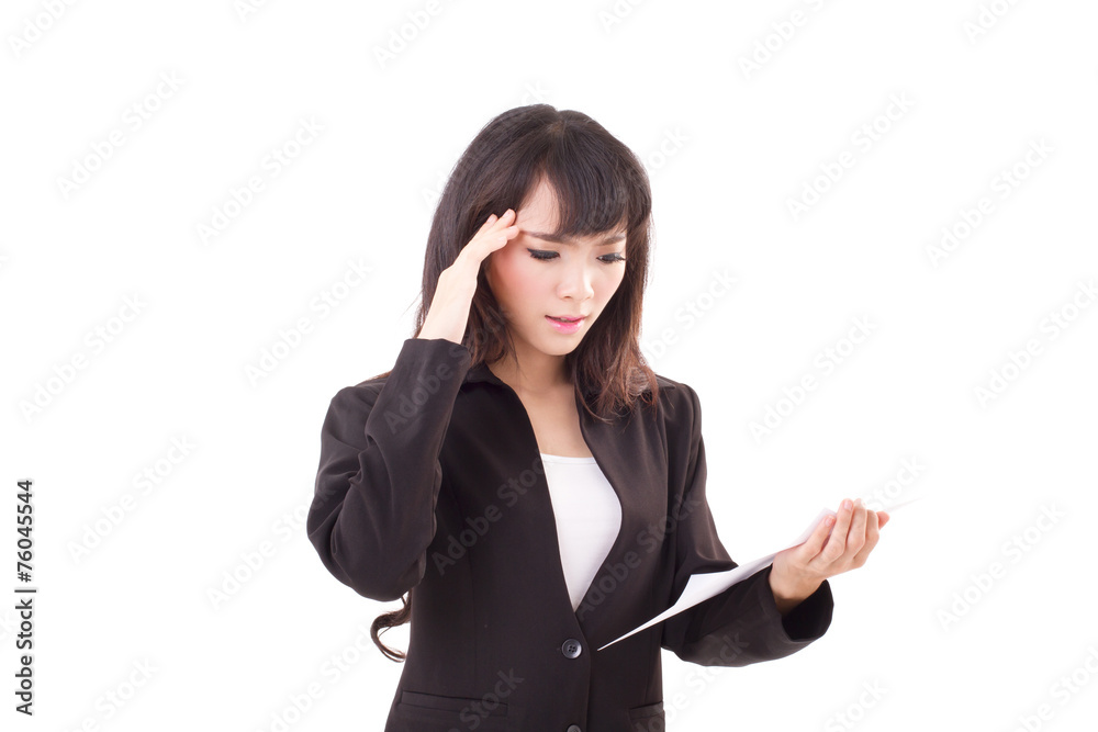 portrait of upset, angry, frustrated asian business woman portrait of upset, angry, frustrated asian business woman