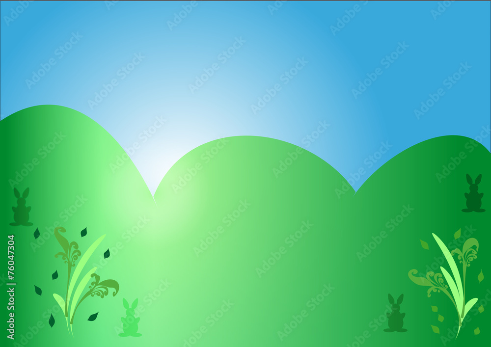 Obraz premium Wiese mit Himmel