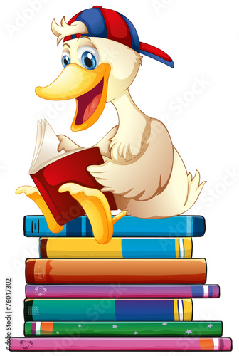 Duck and books