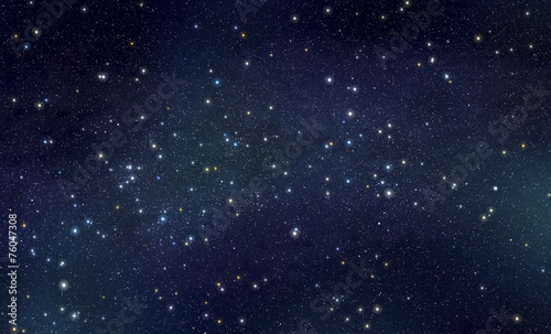 Canvas Print Stars with nebula background