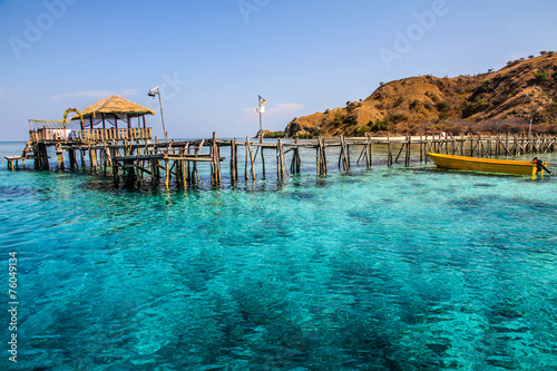 Wooden Jetty with Turquoise Water-Flores,Indonesia