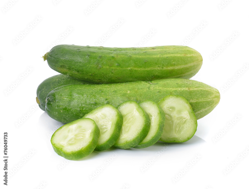 Cucumber on over white background Cucumber on over white background