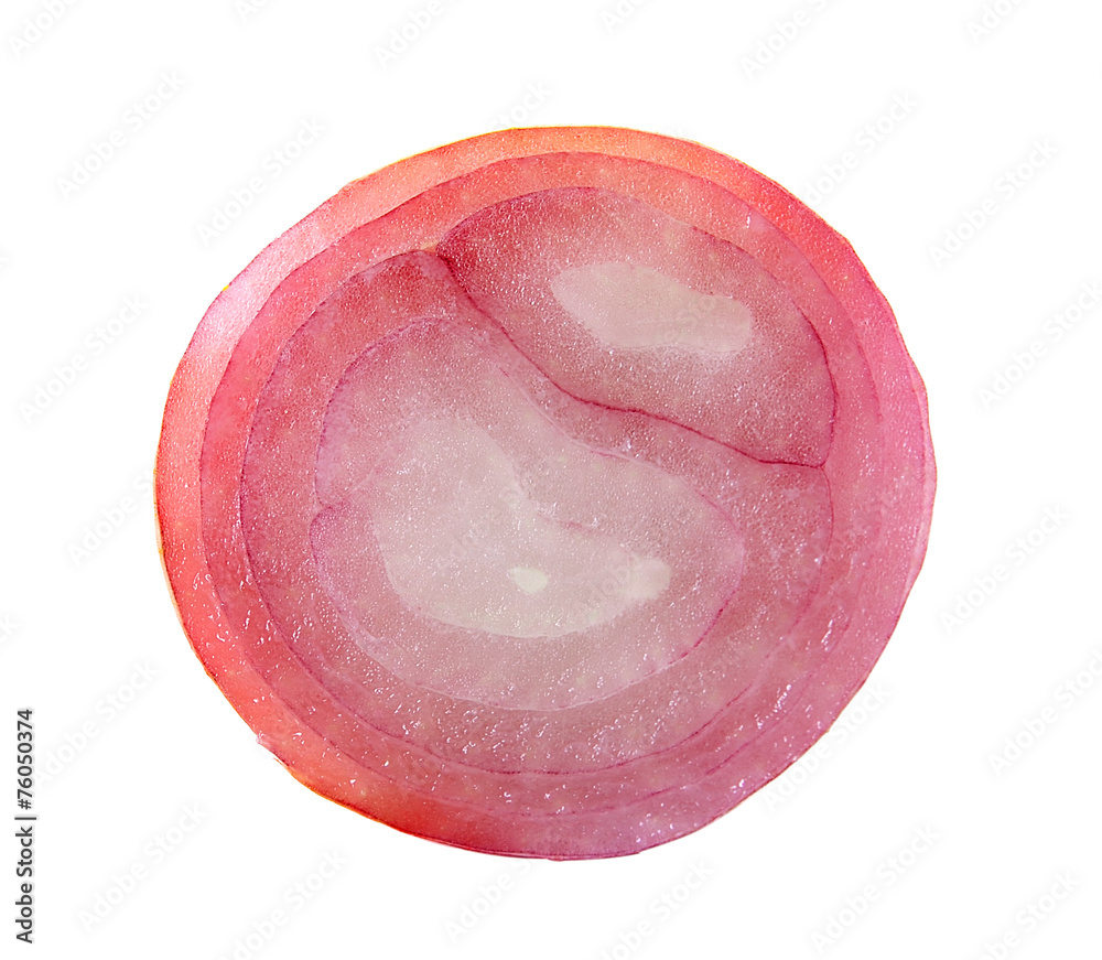 shallots slice isolated on white background