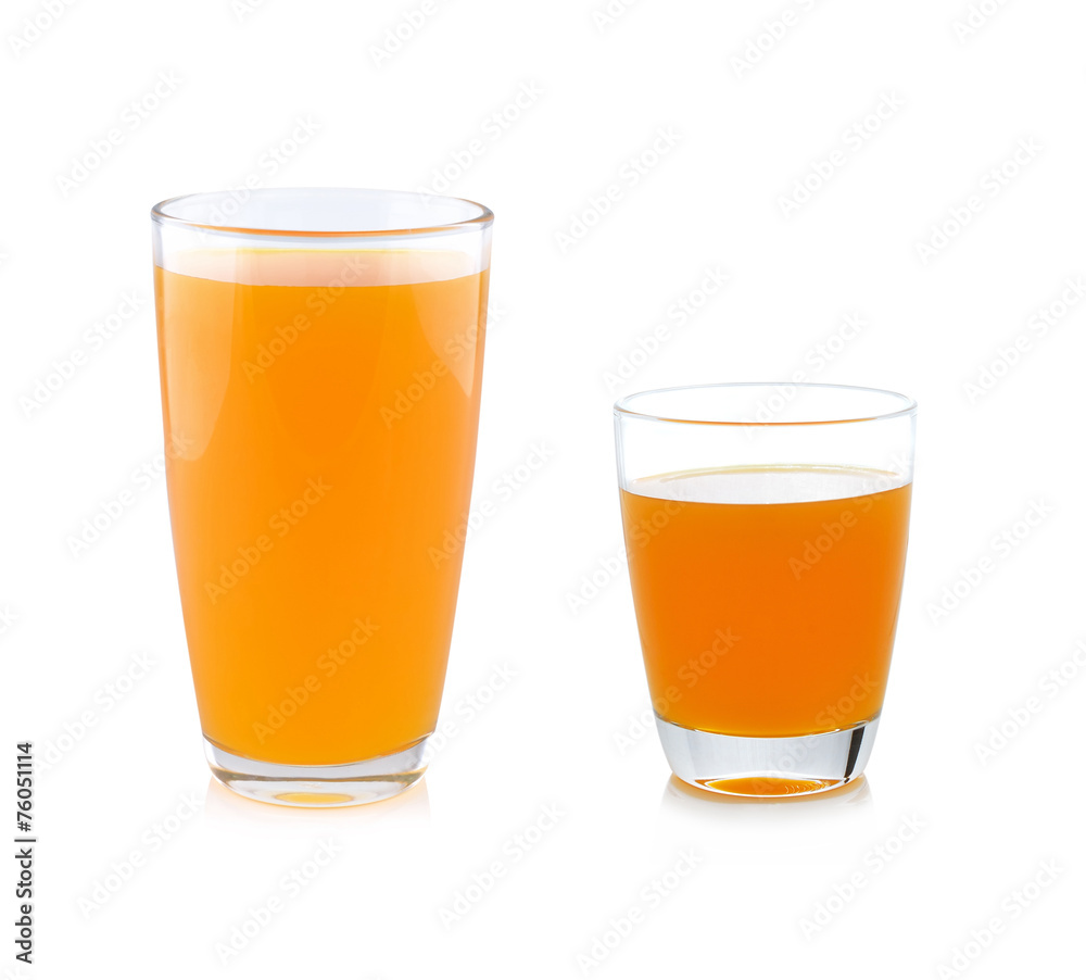 Full glass of orange juice isolated on white background Full glass of orange juice isolated on white background