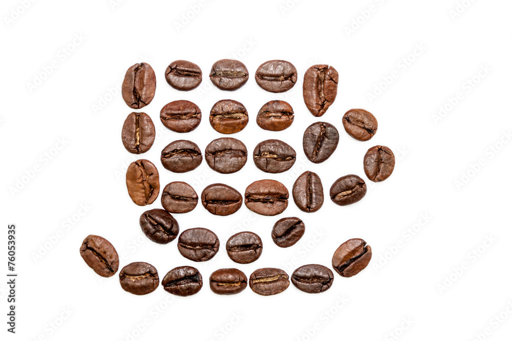 Naklejka premium Coffee cup shape