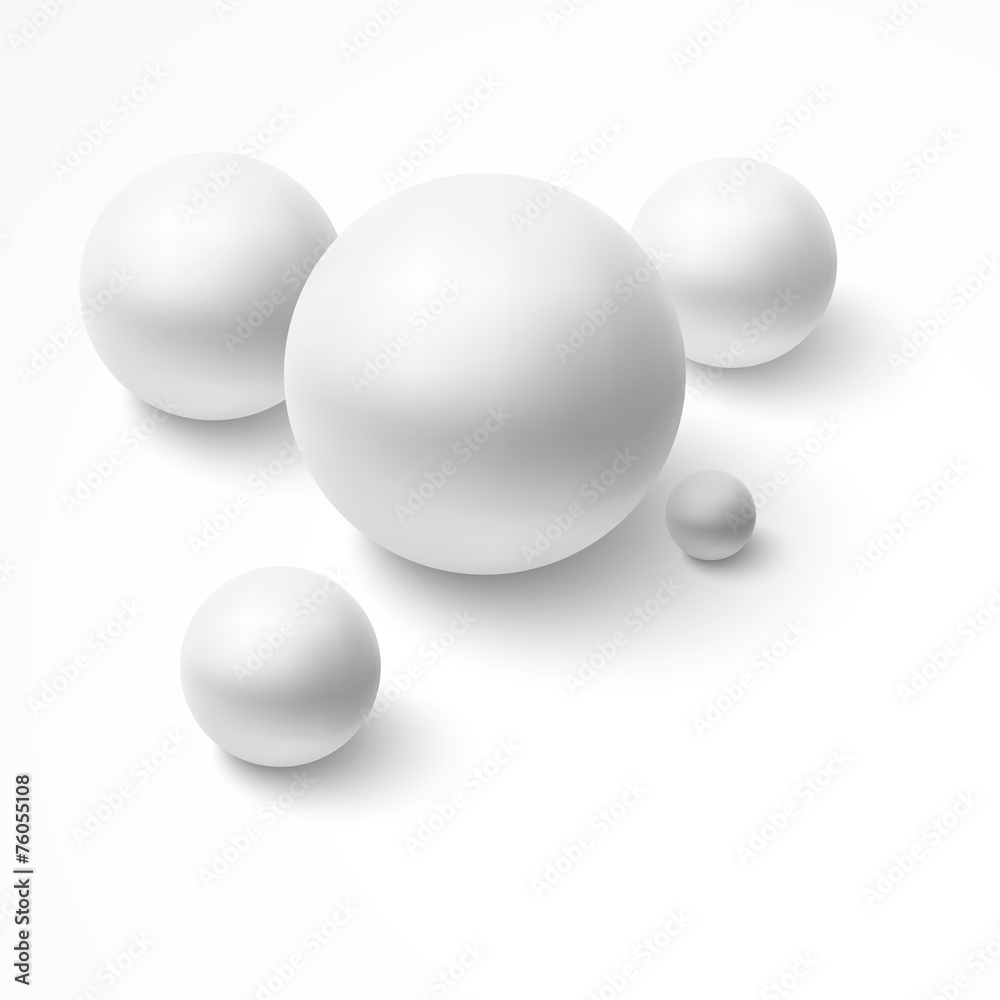 Abstract background with realistic spheres.