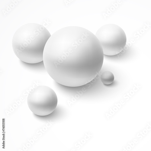 Abstract background with realistic spheres.