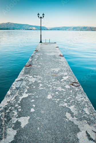 A pier by the Ohrid Lake, Macedonia photo