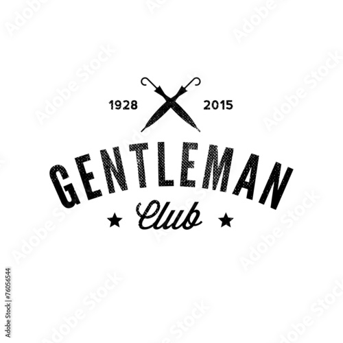 Gentleman club. Vintage logo