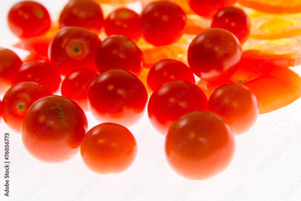 backlit sliced red tomatoes backlit sliced red tomatoes