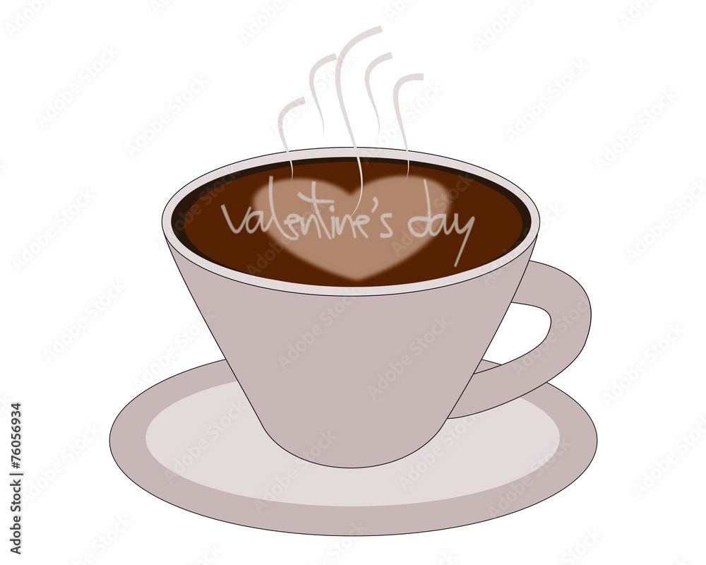Valentine's coffee vector Valentine's coffee vector