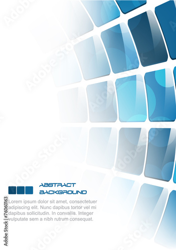 Abstract vector background, blue rectangular pattern
