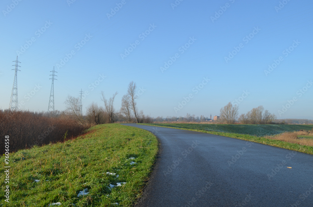 Fototapeta premium small road in countryside
