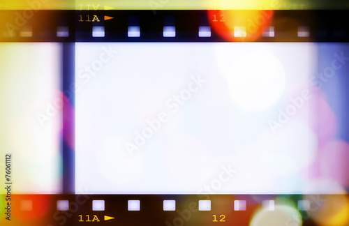 retro color film strip background and texture