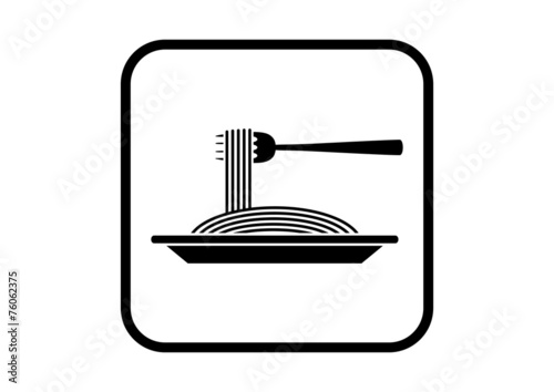 Spaghetti vector icon on white background